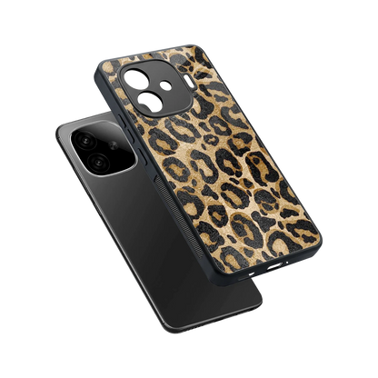 Cheetah Chic sleek iqoo neo 10r 5g cover with tempered glass back and TPU edges