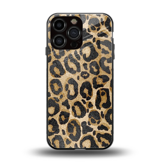 Cheetah Chic back phone cover | glass case for iphone 14 pro max