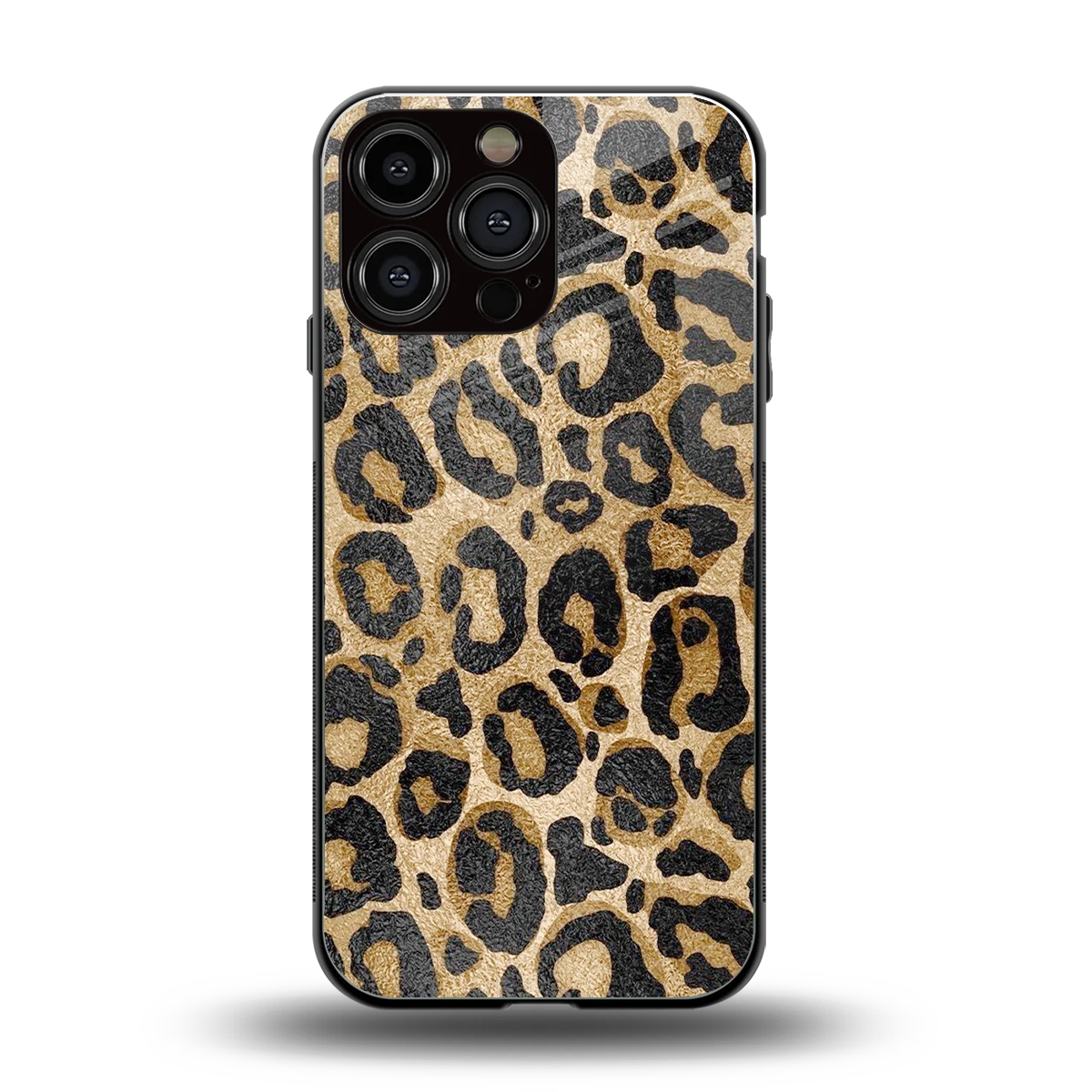 Cheetah Chic back phone cover | glass case for iphone 15 pro max