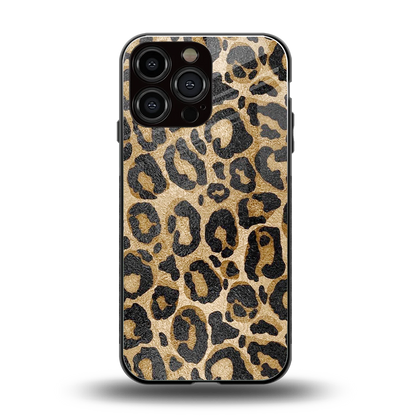 Cheetah Chic back phone cover | glass case for iphone 15 pro max