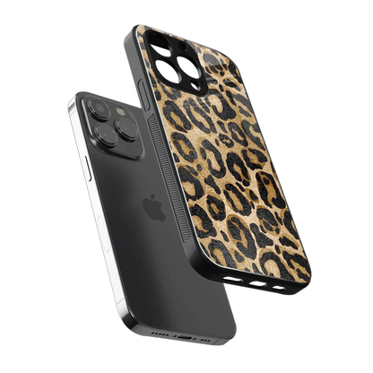 Cheetah Chic sleek iphone 15 pro max cover with tempered glass back and TPU edges