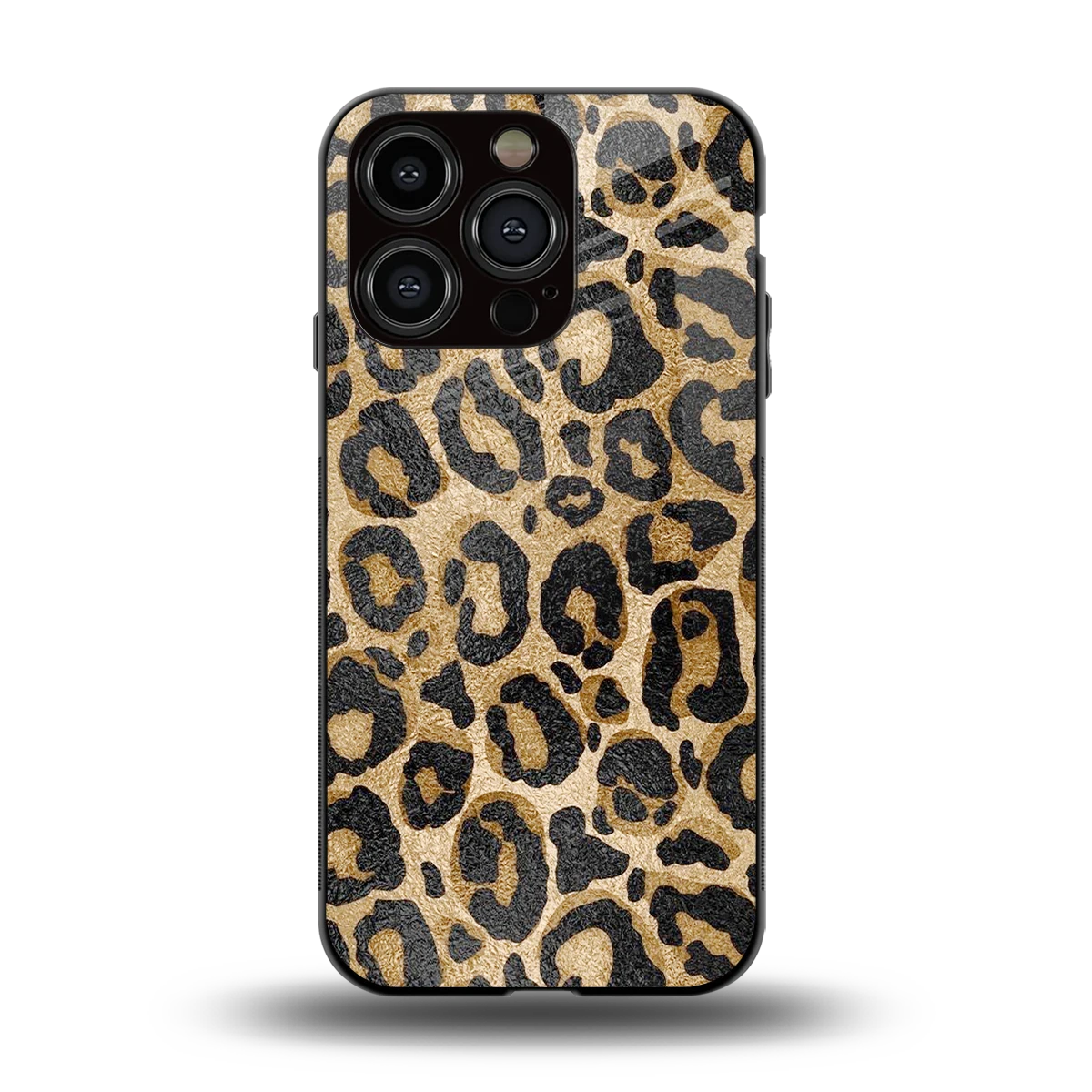 Cheetah Chic back phone cover | glass case for iphone 15 pro