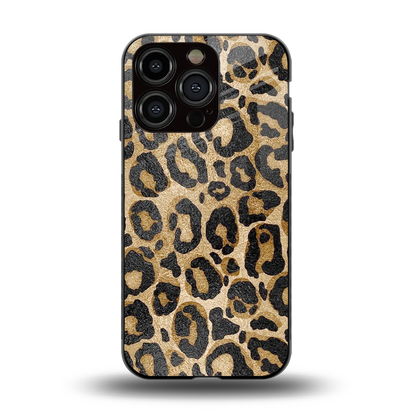 Cheetah Chic back phone cover | glass case for iphone 15 pro