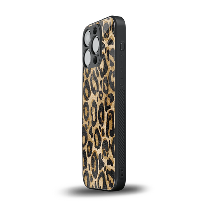 Cheetah Chic iphone 15 pro mobile cover | shockproof glass phone case