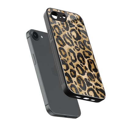 Cheetah Chic sleek iphone 16e cover with tempered glass back and TPU edges