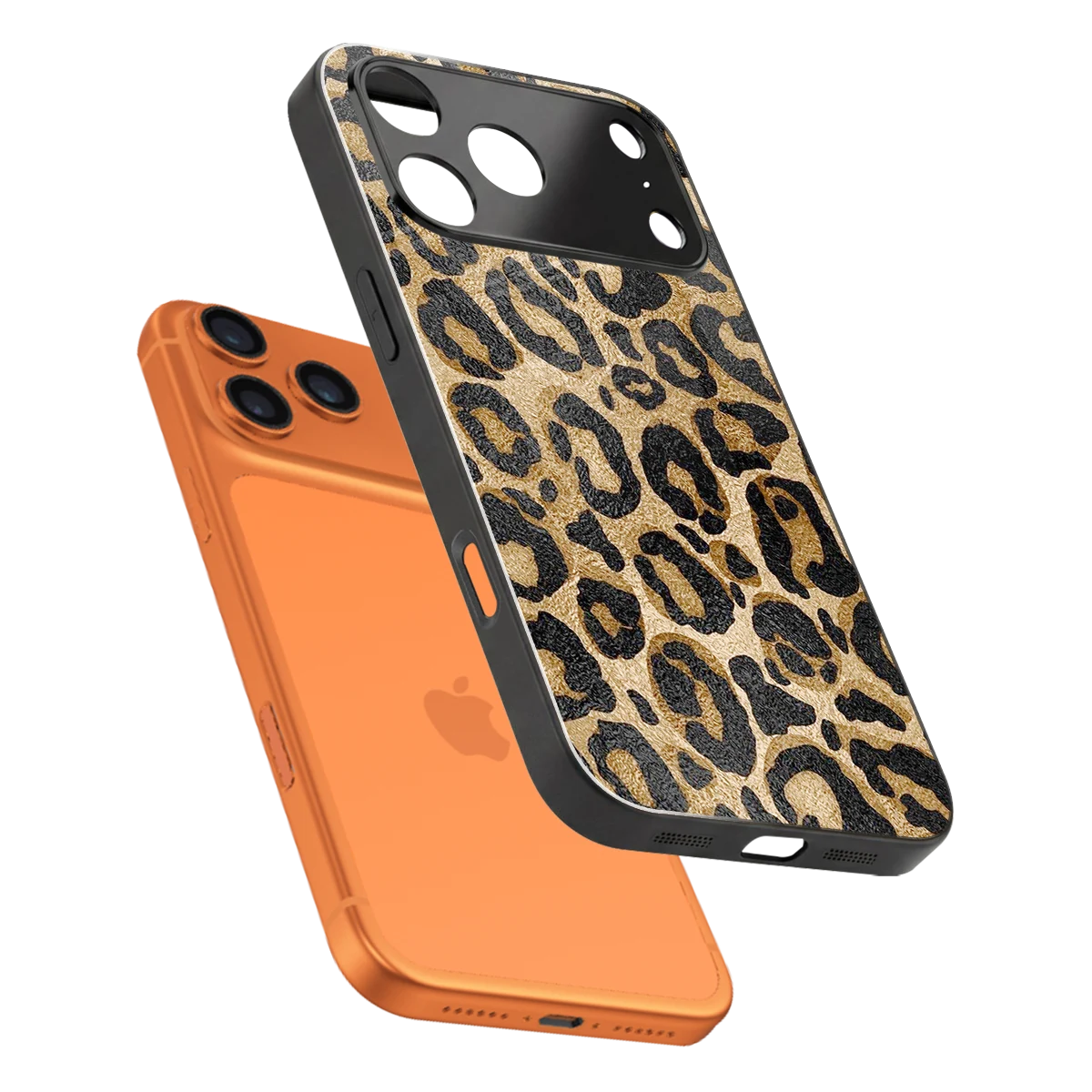 Cheetah Chic sleek iphone 17 pro cover with tempered glass back and TPU edges