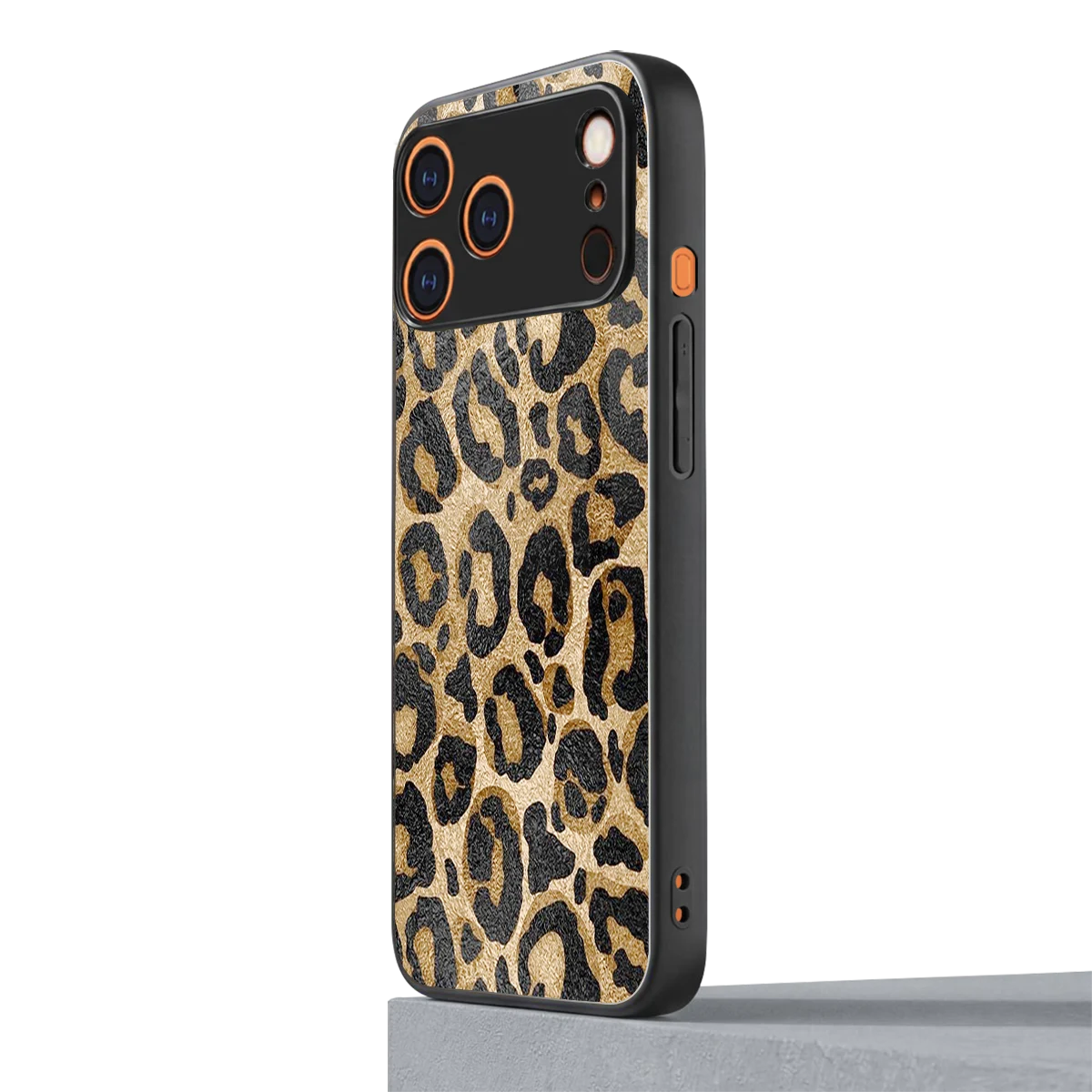 Cheetah Chic iphone 17 pro mobile cover | shockproof glass phone case