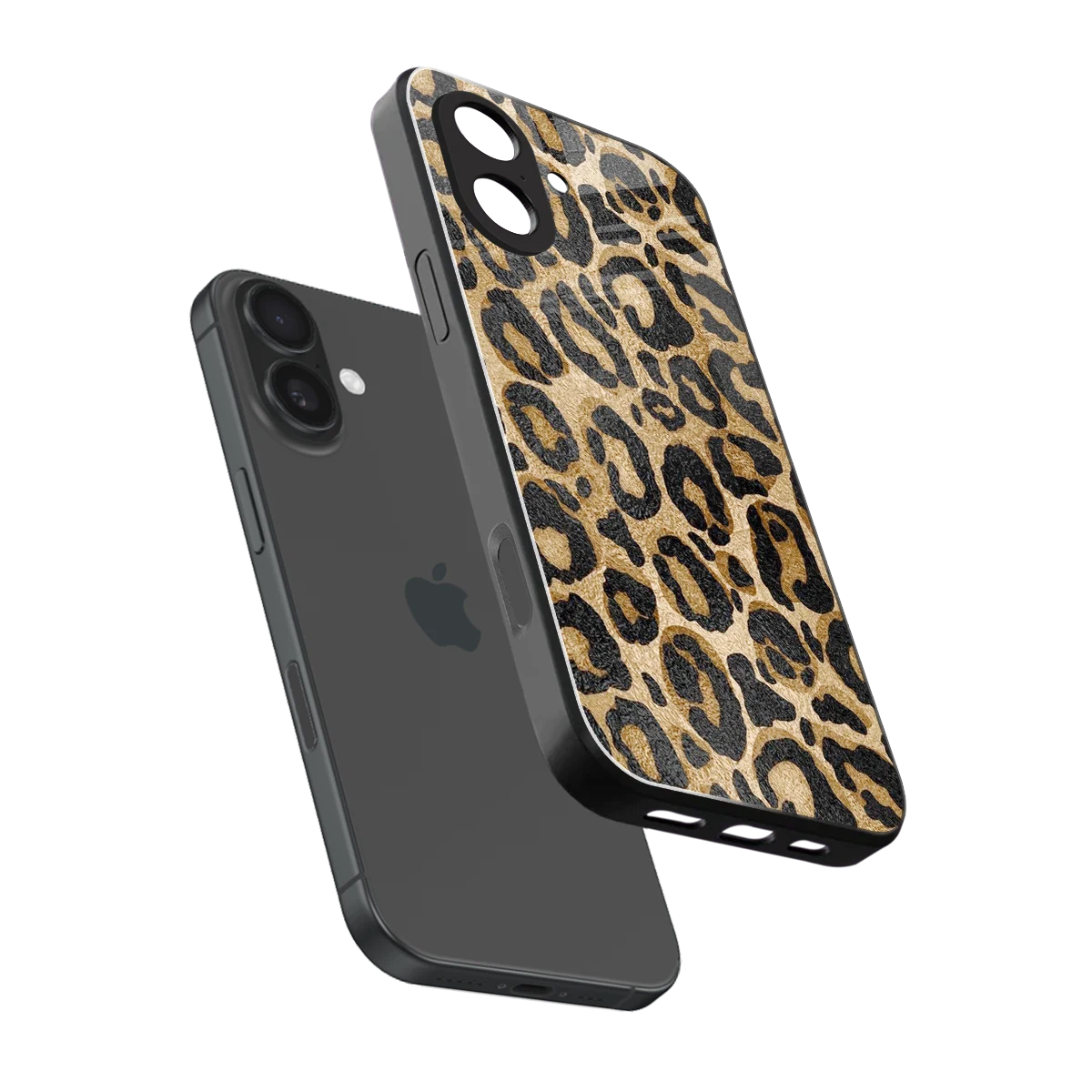 Cheetah Chic sleek iphone 17 cover with tempered glass back and TPU edges