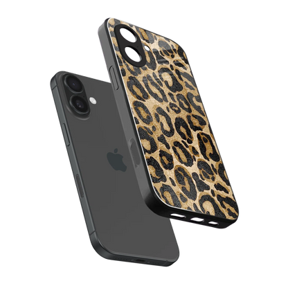 Cheetah Chic sleek iphone 17 cover with tempered glass back and TPU edges