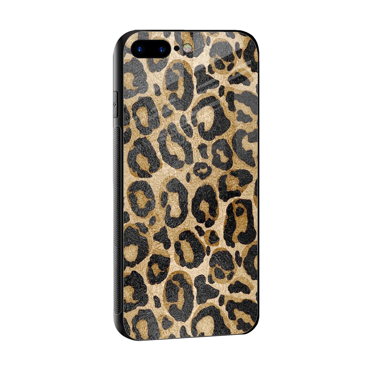 Cheetah Chic sleek iphone 7 plus cover with tempered glass back and TPU edges