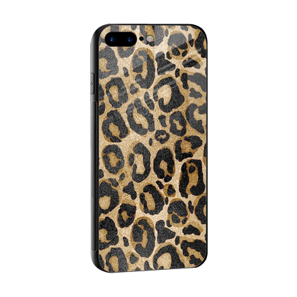 Cheetah Chic sleek iphone 7 plus cover with tempered glass back and TPU edges