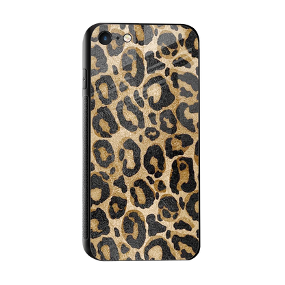 Cheetah Chic sleek iphone 7 cover with tempered glass back and TPU edges