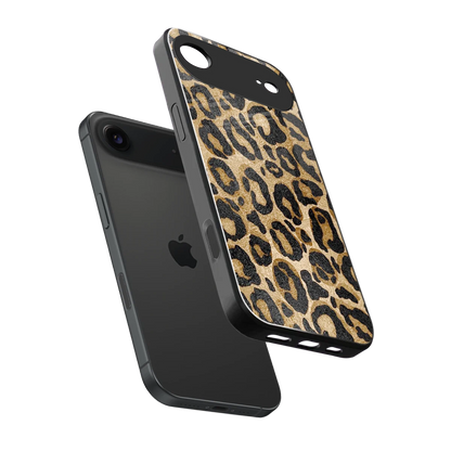 Cheetah Chic sleek iphone air cover with tempered glass back and TPU edges