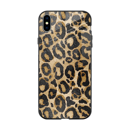 Cheetah Chic back phone cover | glass case for iphone xs max