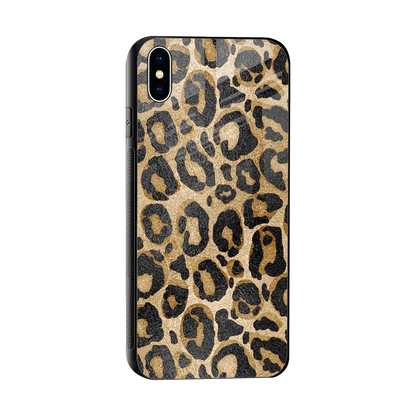 Cheetah Chic sleek iphone xs max cover with tempered glass back and TPU edges