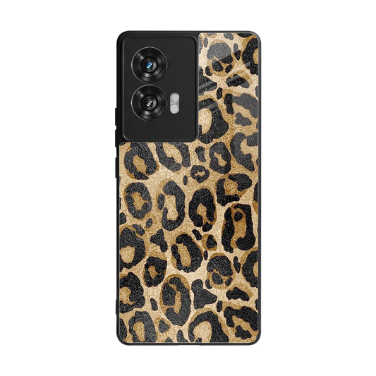 Cheetah Chic back phone cover | glass case for motorola edge 50 fusion