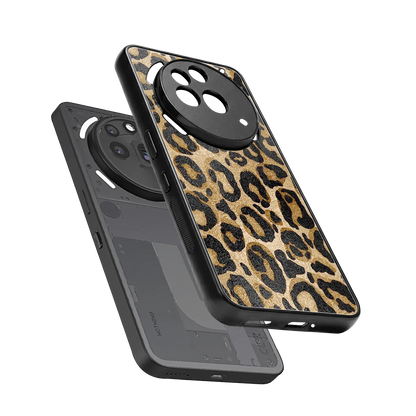 Cheetah Chic sleek nothing phone 3a pro cover with tempered glass back and TPU edges
