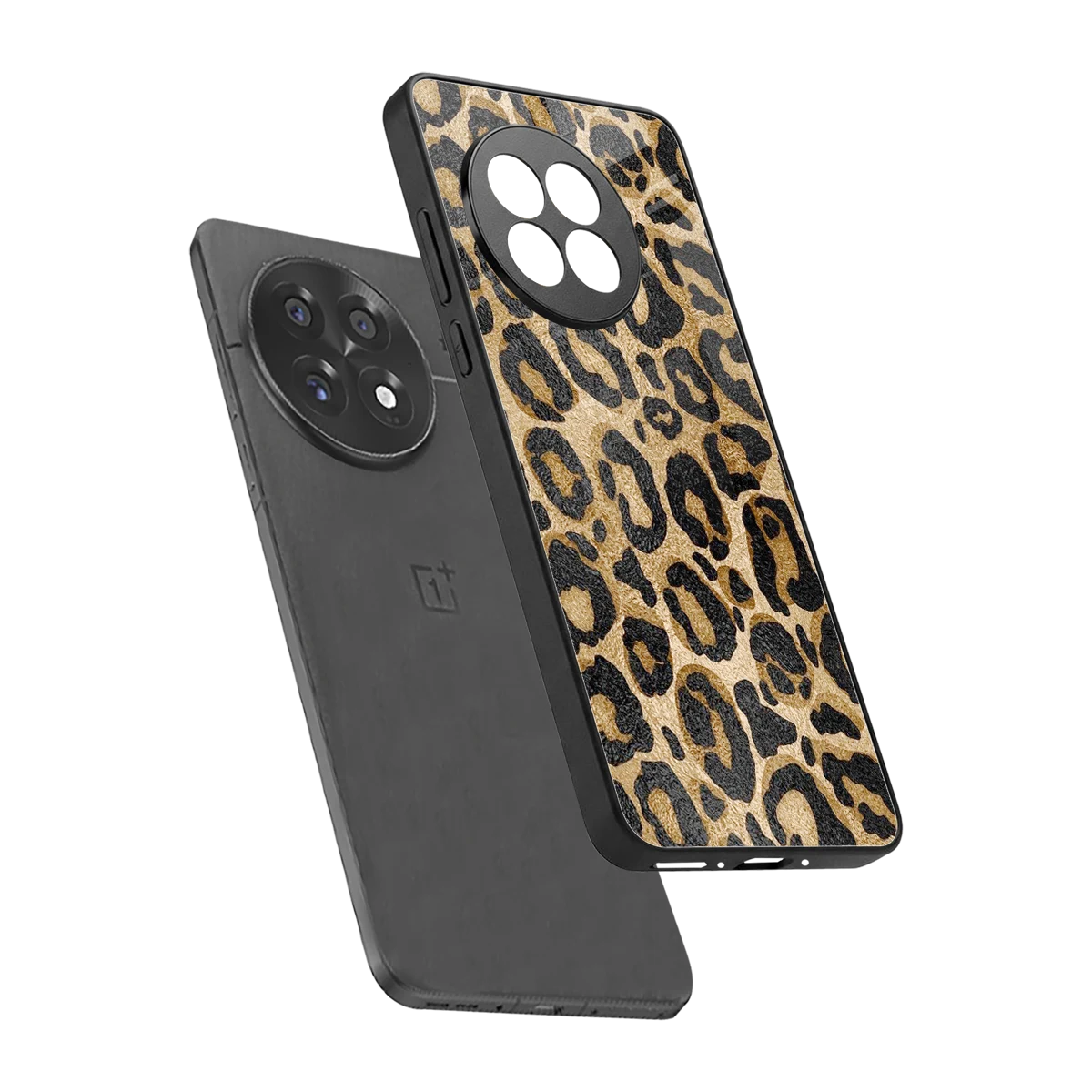 Cheetah Chic sleek oneplus 13r cover with tempered glass back and TPU edges