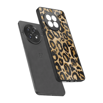 Cheetah Chic sleek oneplus 13r cover with tempered glass back and TPU edges