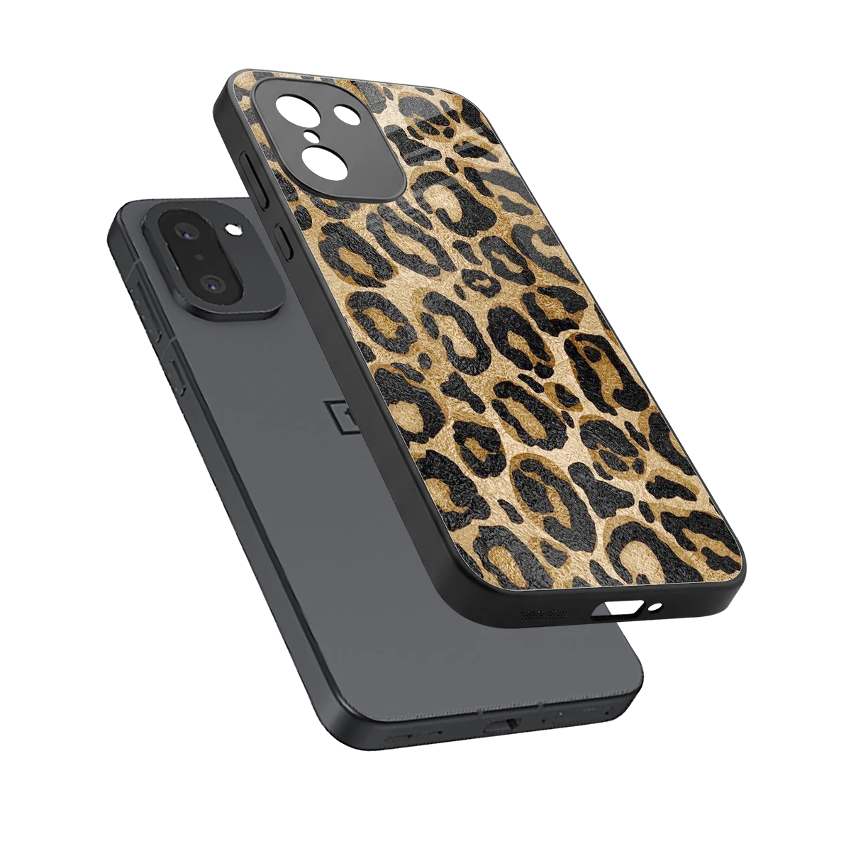 Cheetah Chic sleek oneplus 15r cover with tempered glass back and TPU edges