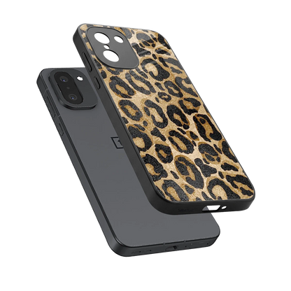 Cheetah Chic sleek oneplus 15r cover with tempered glass back and TPU edges