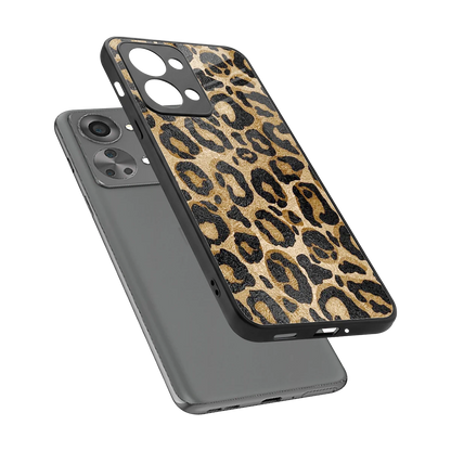 Cheetah Chic sleek oneplus nord 2t cover with tempered glass back and TPU edges