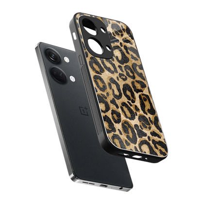 Cheetah Chic sleek oneplus nord 3 cover with tempered glass back and TPU edges