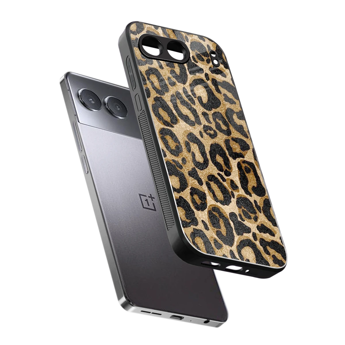 Cheetah Chic sleek oneplus nord 4 cover with tempered glass back and TPU edges