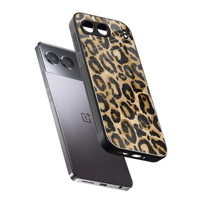 Cheetah Chic sleek oneplus nord 4 cover with tempered glass back and TPU edges