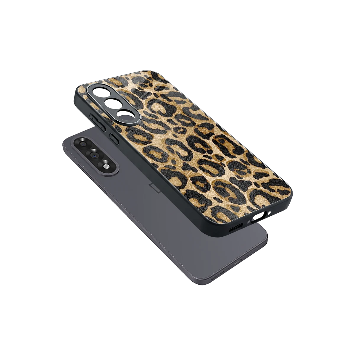 Cheetah Chic sleek oneplus nord 5 cover with tempered glass back and TPU edges