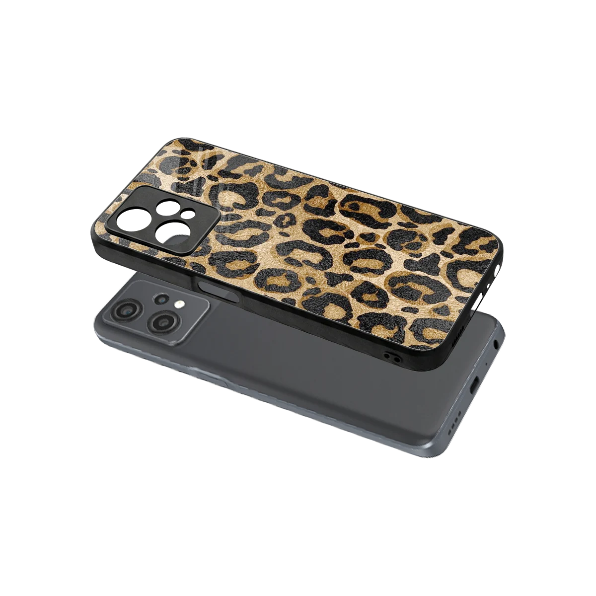 Cheetah Chic sleek oneplus nord ce 2 lite cover with tempered glass back and TPU edges