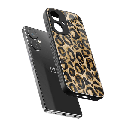 Cheetah Chic sleek oneplus nord ce 3 cover with tempered glass back and TPU edges