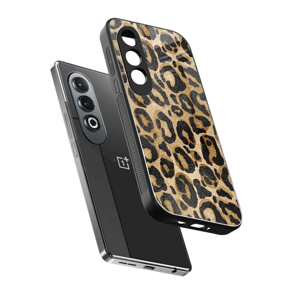 Cheetah Chic sleek oneplus nord ce 4 cover with tempered glass back and TPU edges