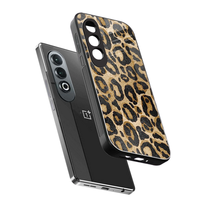 Cheetah Chic sleek oneplus nord ce 4 cover with tempered glass back and TPU edges