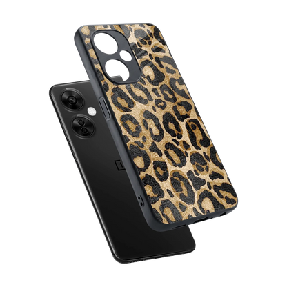 Cheetah Chic sleek oneplus nord ce 3 lite cover with tempered glass back and TPU edges
