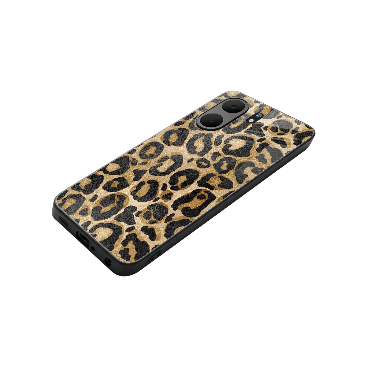 Cheetah Chic stylish phone case for oppo a5x 5g | glossy glass and slim fit
