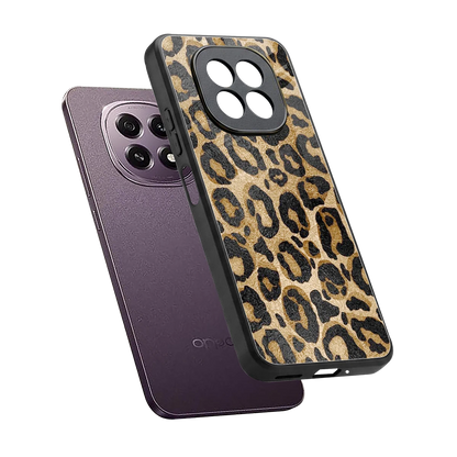 Cheetah Chic sleek oppo f29 5g cover with tempered glass back and TPU edges