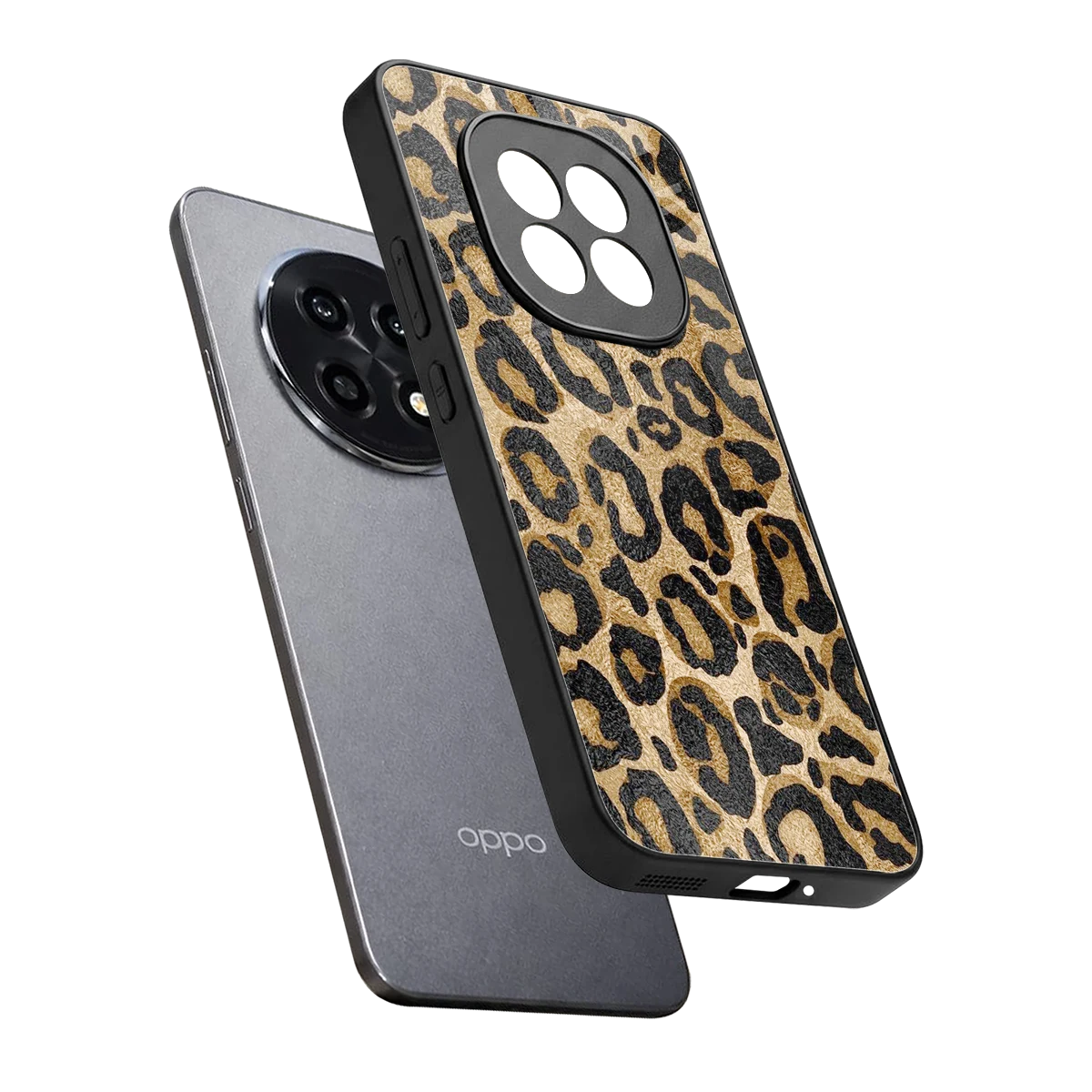 Cheetah Chic sleek oppo f29 pro 5g cover with tempered glass back and TPU edges