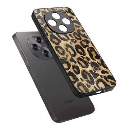 Cheetah Chic sleek oppo f31 pro 5g cover with tempered glass back and TPU edges
