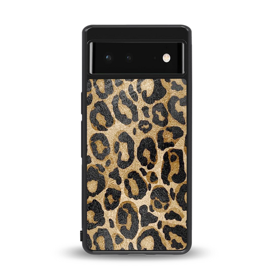 Cheetah Chic back phone cover | glass case for google pixel 6a
