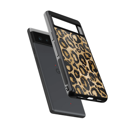 Cheetah Chic sleek google pixel 6 cover with tempered glass back and TPU edges