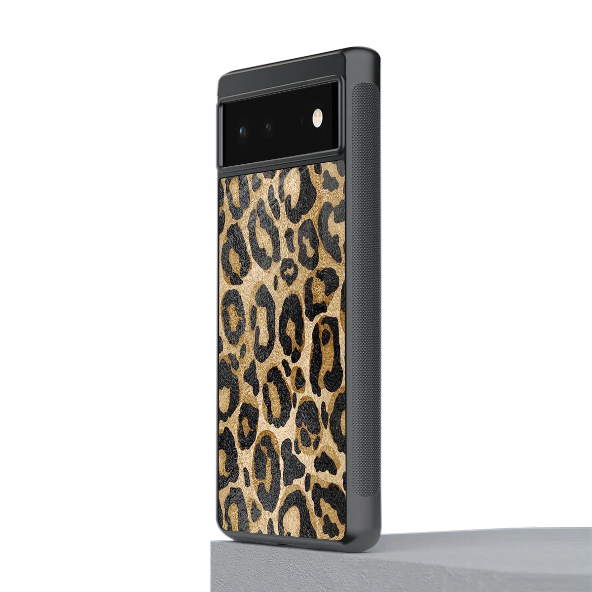 Cheetah Chic stylish phone case for google pixel 6a | glossy glass and slim fit