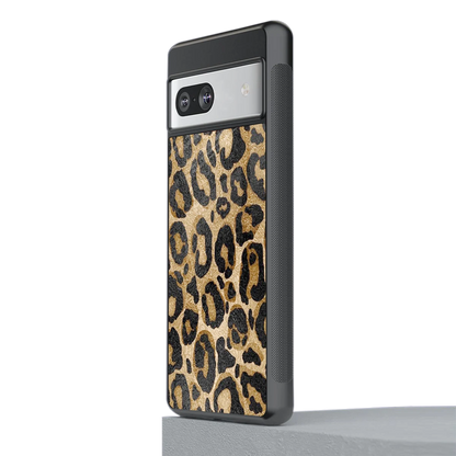 Cheetah Chic stylish phone case for google pixel 7a | glossy glass and slim fit