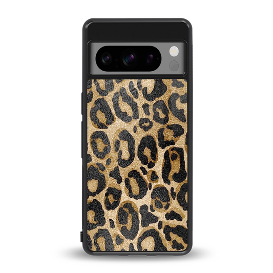 Cheetah Chic back phone cover | glass case for google pixel 8 pro