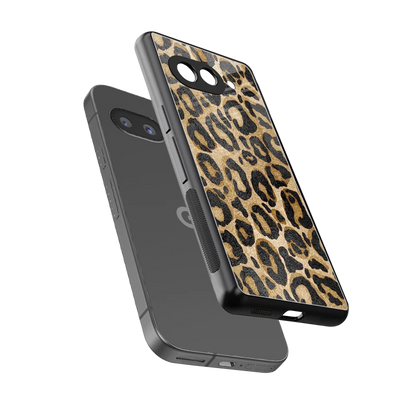 Cheetah Chic sleek google pixel 10a cover with tempered glass back and TPU edges