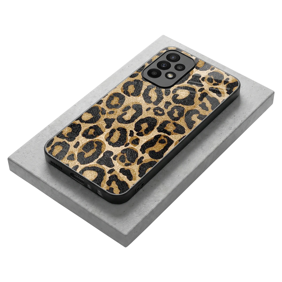 Cheetah Chic stylish phone case for samsung galaxy a23 | glossy glass and slim fit