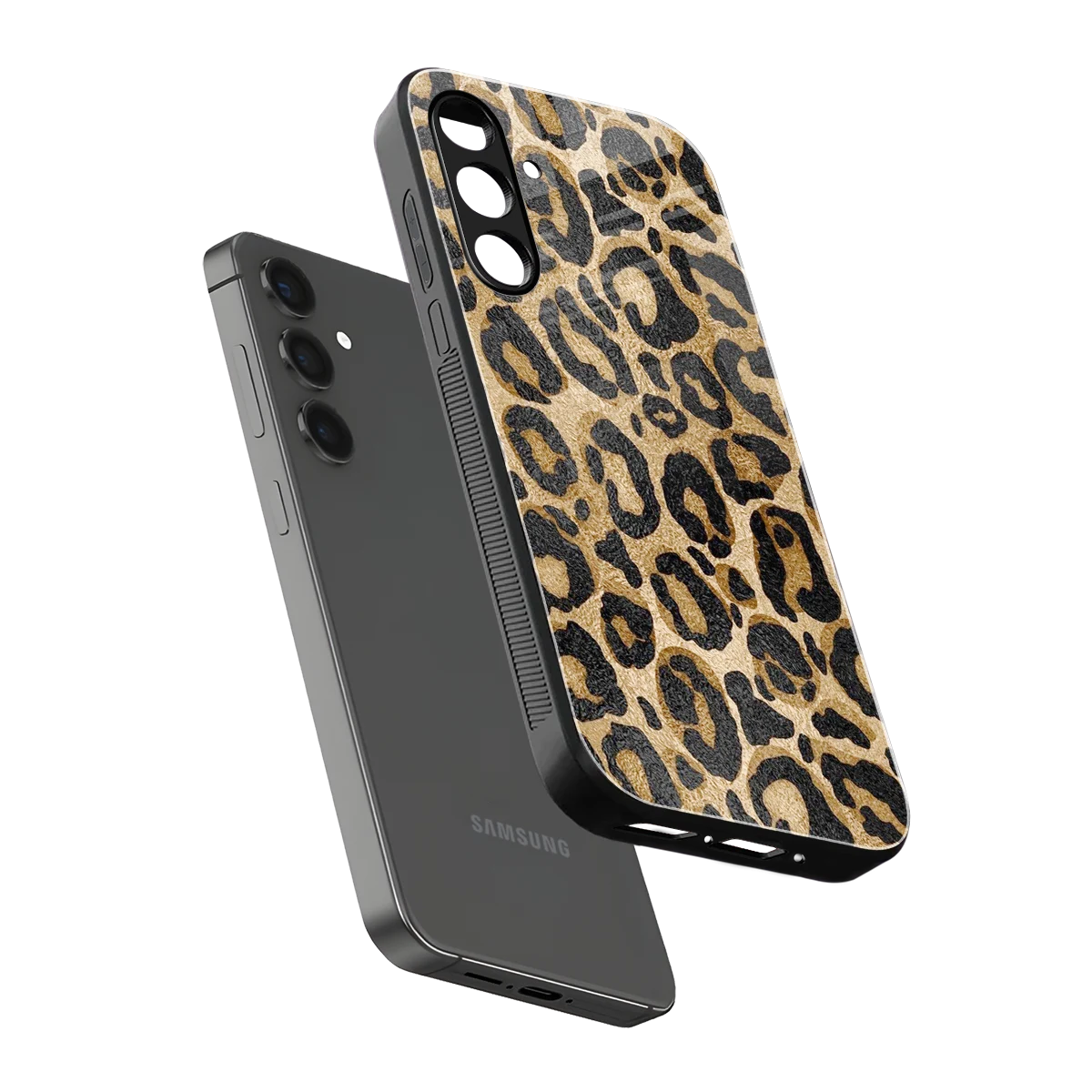 Cheetah Chic sleek samsung galaxy m35 5g cover with tempered glass back and TPU edges
