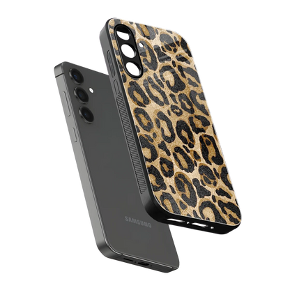 Cheetah Chic sleek samsung galaxy m35 5g cover with tempered glass back and TPU edges