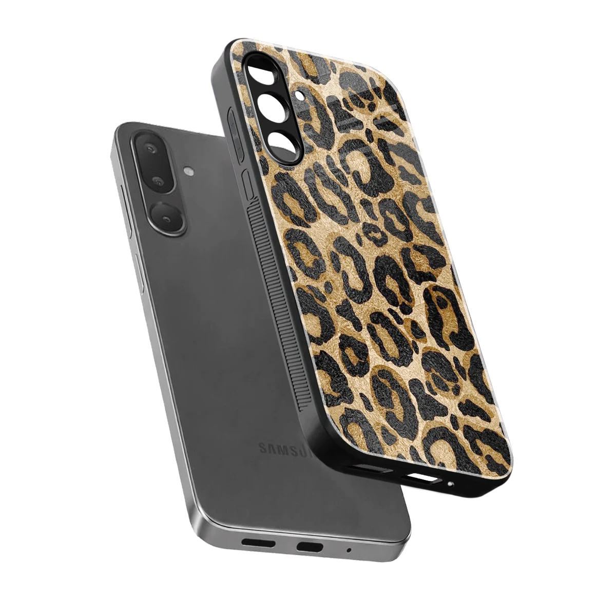 Cheetah Chic sleek samsung galaxy m36 5g cover with tempered glass back and TPU edges