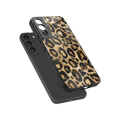 Cheetah Chic sleek samsung galaxy s22 cover with tempered glass back and TPU edges